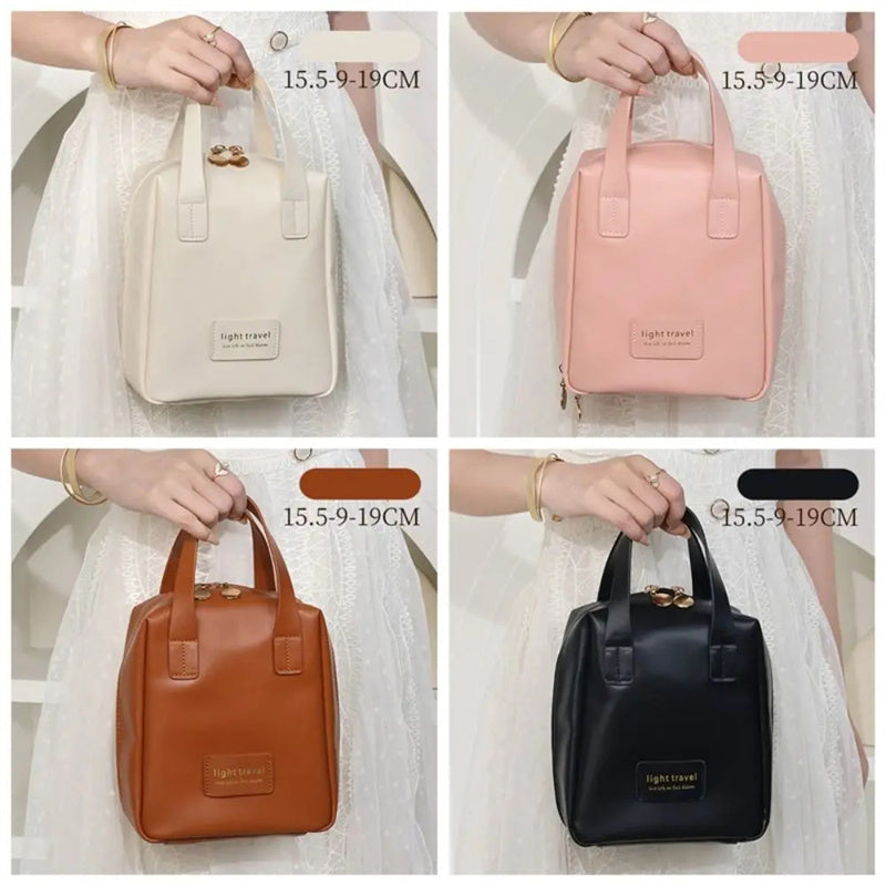 Shell Shape PU Leather Cosmetic Bag