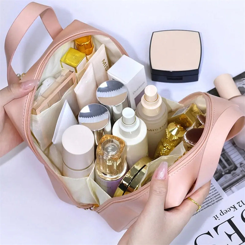 Shell Shape PU Leather Cosmetic Bag